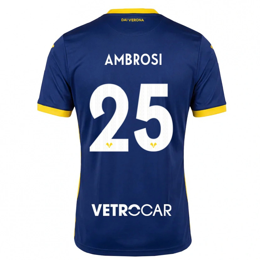 Danxen Herren Caterina Ambrosi #25 Königsblau Gelb Weiß Heimtrikot Trikot 2026/27 T-Shirt Österreich