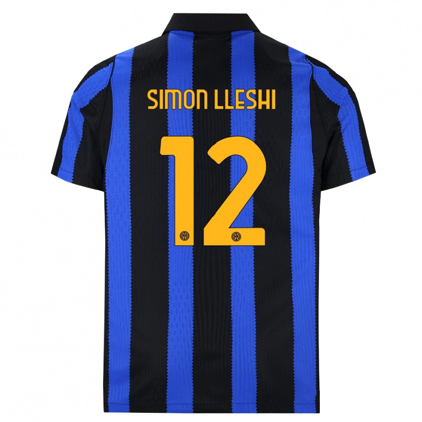 Danxen Herren Simon Lleshi #12 Schwarz Blau Gelb Heimtrikot Trikot 2026/27 T-Shirt Österreich