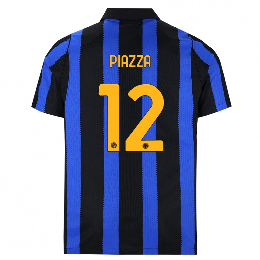 Danxen Herren Alessia Piazza #12 Schwarz Blau Gelb Heimtrikot Trikot 2026/27 T-Shirt Österreich