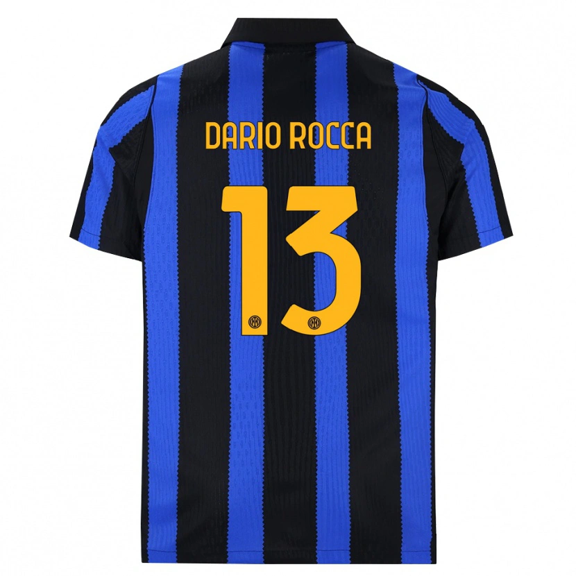 Danxen Herren Edoardo Dario Rocca #13 Schwarz Blau Gelb Heimtrikot Trikot 2026/27 T-Shirt Österreich