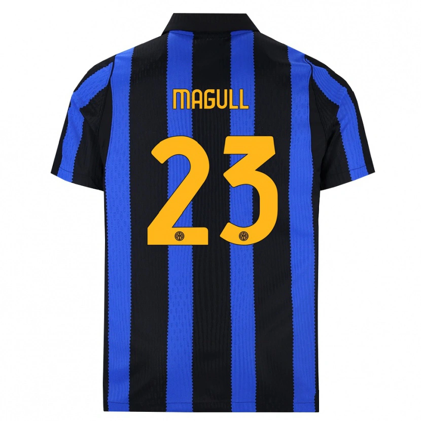 Danxen Herren Lina Magull #23 Schwarz Blau Gelb Heimtrikot Trikot 2026/27 T-Shirt Österreich