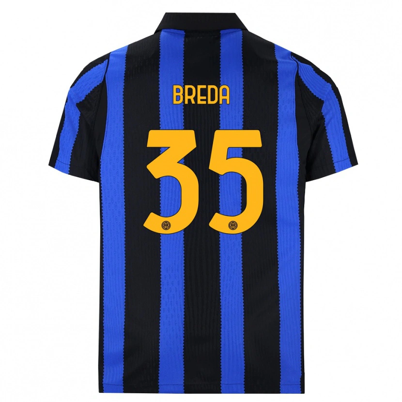 Danxen Herren Cristian Breda #35 Schwarz Blau Gelb Heimtrikot Trikot 2026/27 T-Shirt Österreich
