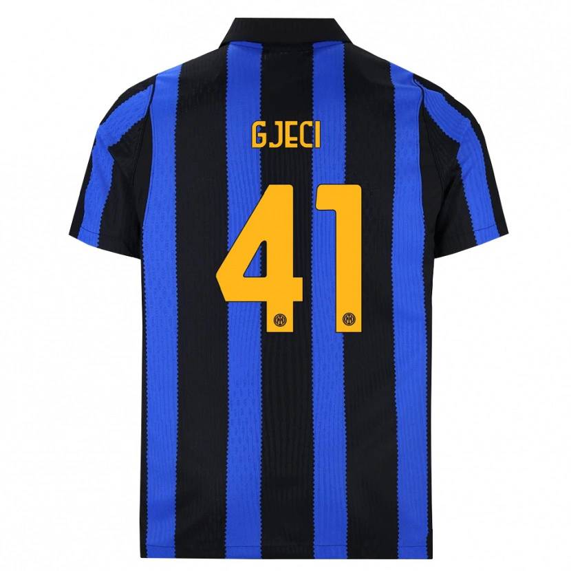 Danxen Herren Delis Gjeci #41 Schwarz Blau Gelb Heimtrikot Trikot 2026/27 T-Shirt Österreich