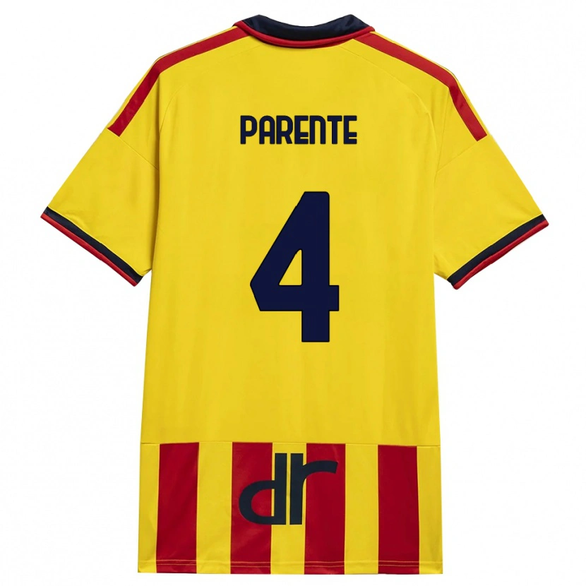 Danxen Herren Francesco Parente #4 Gelb Rot Heimtrikot Trikot 2026/27 T-Shirt Österreich