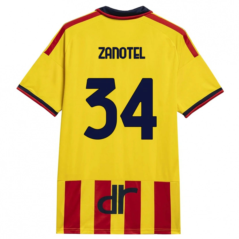 Danxen Herren Giovanni Zanotel #34 Gelb Rot Heimtrikot Trikot 2026/27 T-Shirt Österreich