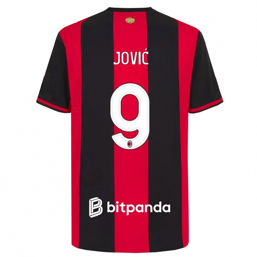 Danxen Herren Luka Jovic #9 Rot Schwarz Weiß Heimtrikot Trikot 2026/27 T-Shirt Österreich