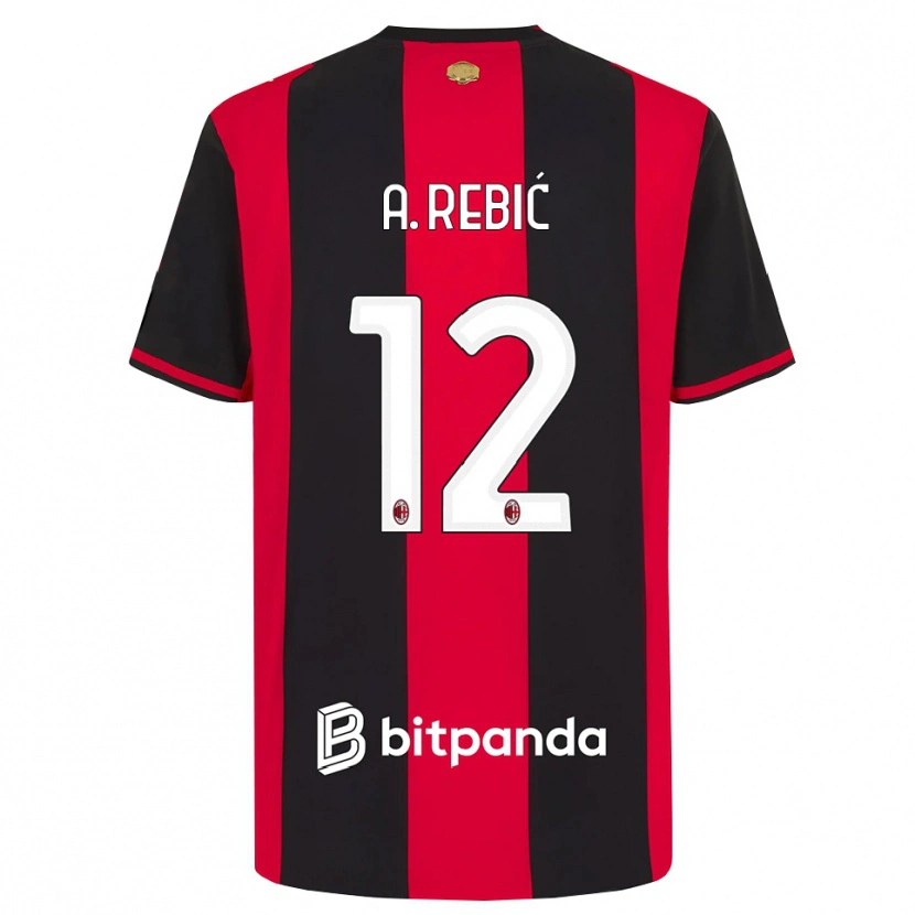 Danxen Herren Ante Rebic #12 Rot Schwarz Weiß Heimtrikot Trikot 2026/27 T-Shirt Österreich