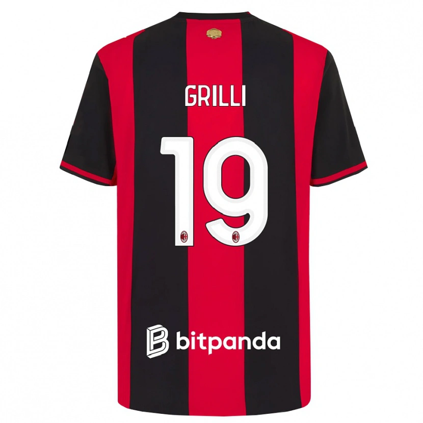 Danxen Herren Lorenzo Grilli #19 Rot Schwarz Weiß Heimtrikot Trikot 2026/27 T-Shirt Österreich