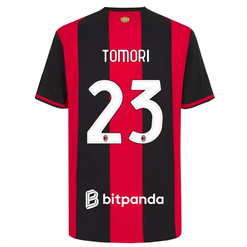 Danxen Herren Fikayo Tomori #23 Rot Schwarz Weiß Heimtrikot Trikot 2026/27 T-Shirt Österreich
