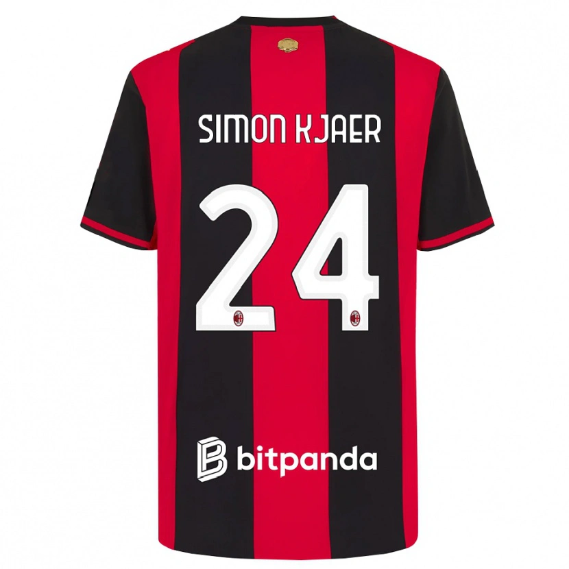 Danxen Herren Simon Kjaer #24 Rot Schwarz Weiß Heimtrikot Trikot 2026/27 T-Shirt Österreich