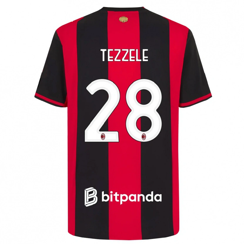 Danxen Herren Matteo Tezzele #28 Rot Schwarz Weiß Heimtrikot Trikot 2026/27 T-Shirt Österreich