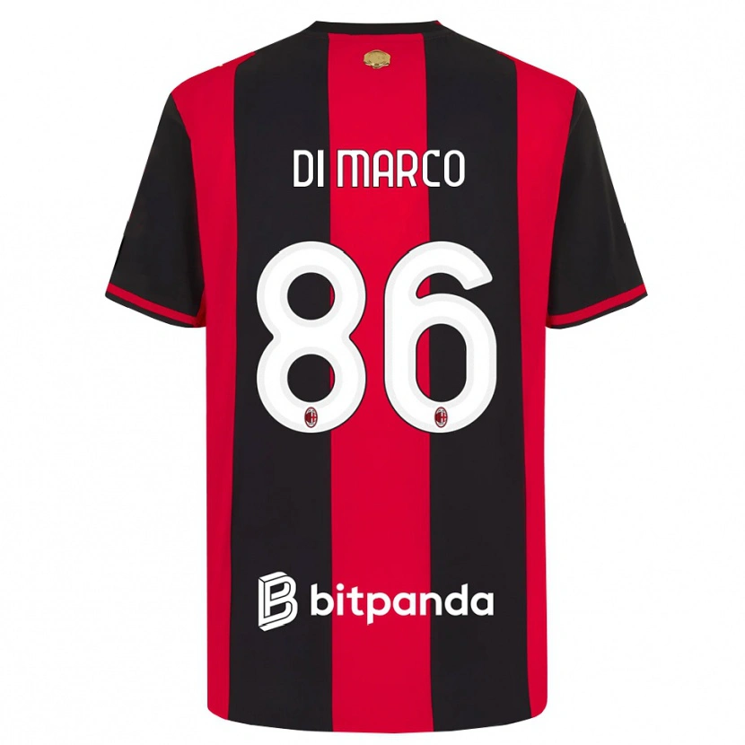 Danxen Herren Luca Di Marco #86 Rot Schwarz Weiß Heimtrikot Trikot 2026/27 T-Shirt Österreich