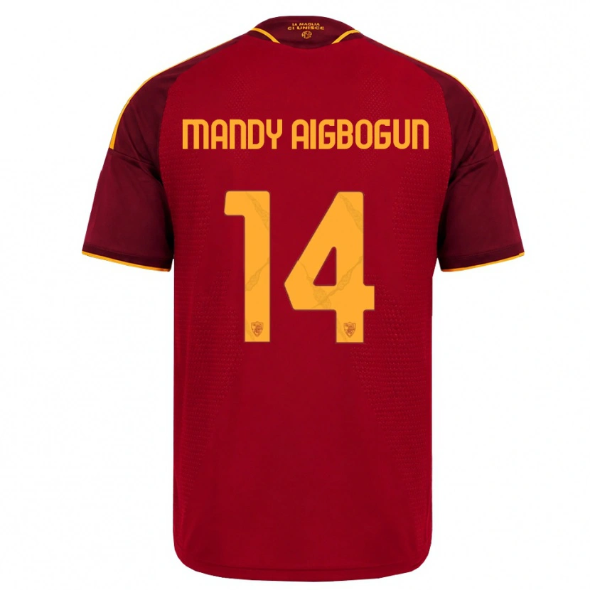 Danxen Herren Eseosa Mandy Aigbogun #14 Rot Gold Gelb Heimtrikot Trikot 2026/27 T-Shirt Österreich