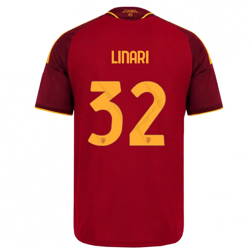 Danxen Herren Elena Linari #32 Rot Gold Gelb Heimtrikot Trikot 2026/27 T-Shirt Österreich