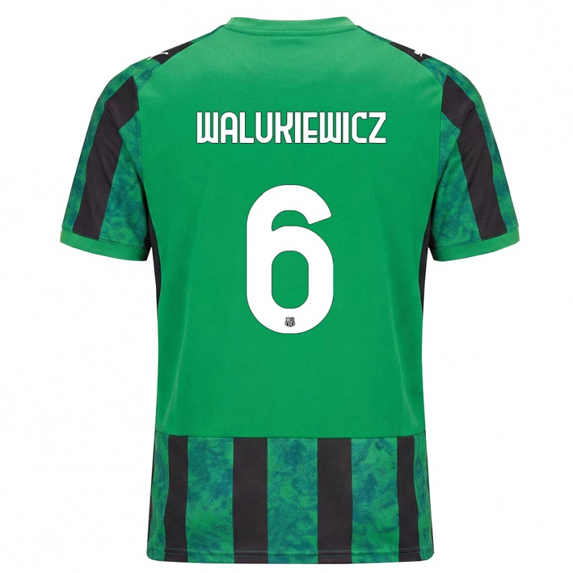 Danxen Herren Sebastian Walukiewicz #6 Grün Schwarz Weiß Heimtrikot Trikot 2026/27 T-Shirt Österreich