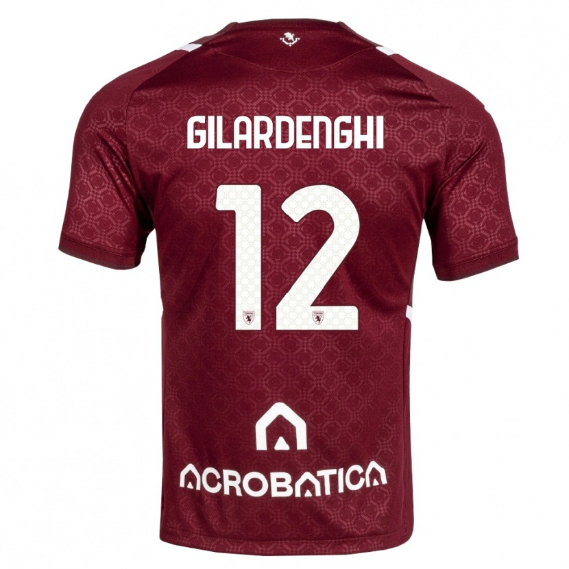 Danxen Herren Riccardo Gilardenghi #12 Burgund Weiß Heimtrikot Trikot 2026/27 T-Shirt Österreich