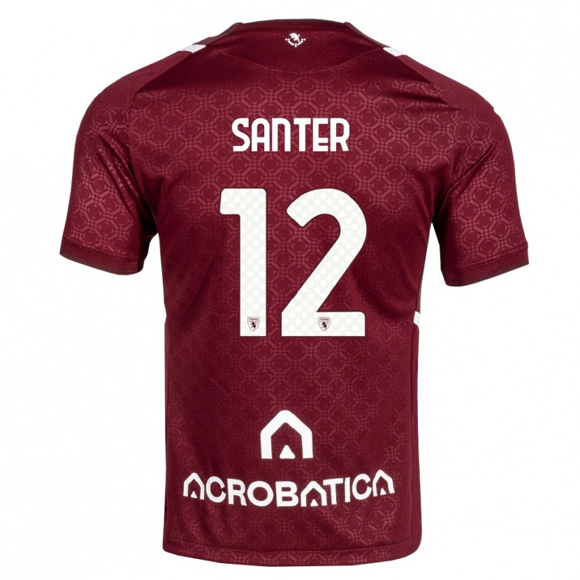 Danxen Herren Leonardo Santer #12 Burgund Weiß Heimtrikot Trikot 2026/27 T-Shirt Österreich