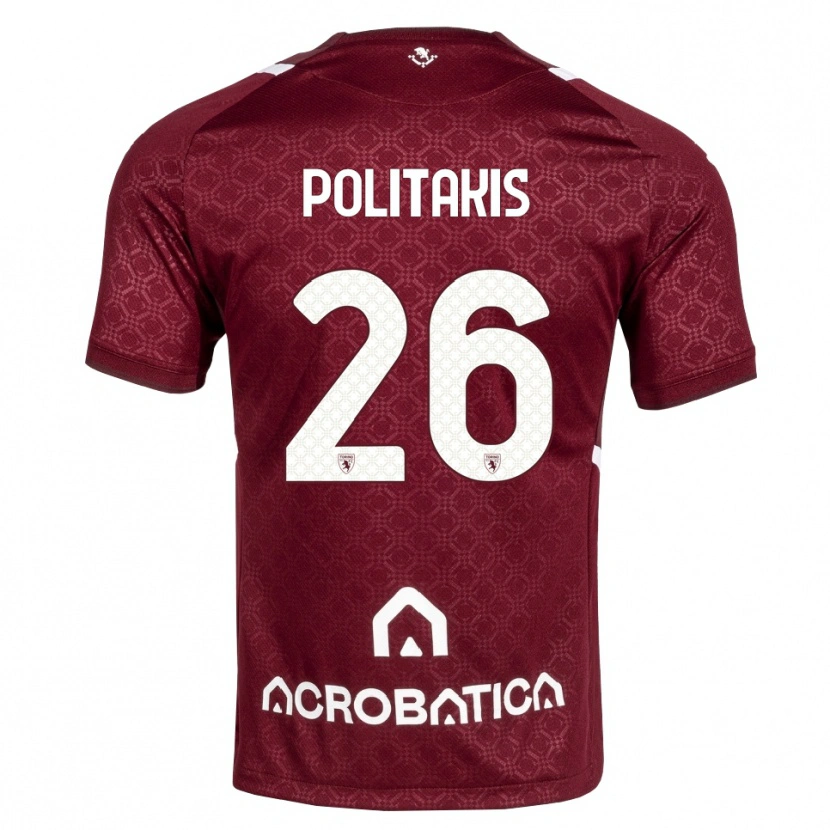 Danxen Herren Grigorios Politakis #26 Burgund Weiß Heimtrikot Trikot 2026/27 T-Shirt Österreich