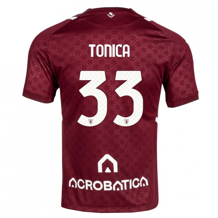 Danxen Herren Daniel Tonica #33 Burgund Weiß Heimtrikot Trikot 2026/27 T-Shirt Österreich