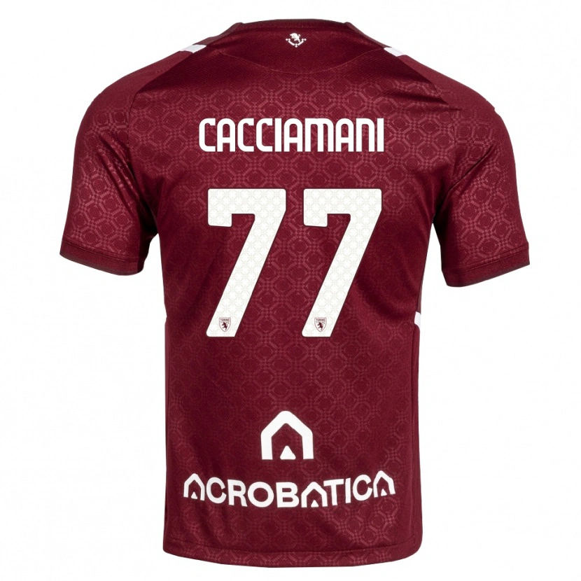 Danxen Herren Alessio Cacciamani #77 Burgund Weiß Heimtrikot Trikot 2026/27 T-Shirt Österreich