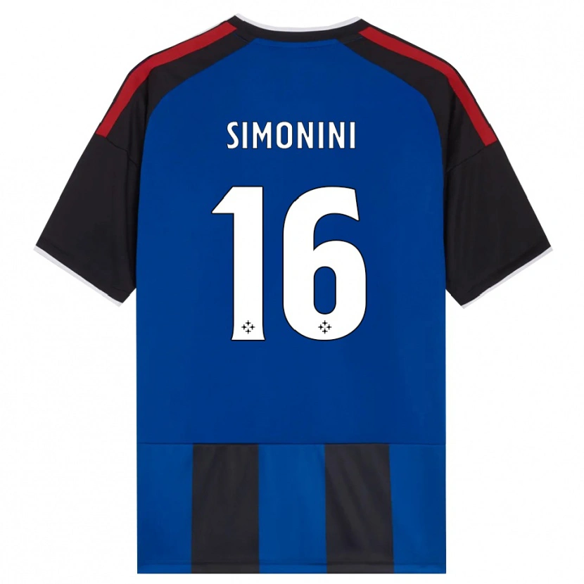 Danxen Herren Nicolò Simonini #16 Schwarz Rot Weiß Blau Heimtrikot Trikot 2026/27 T-Shirt Österreich