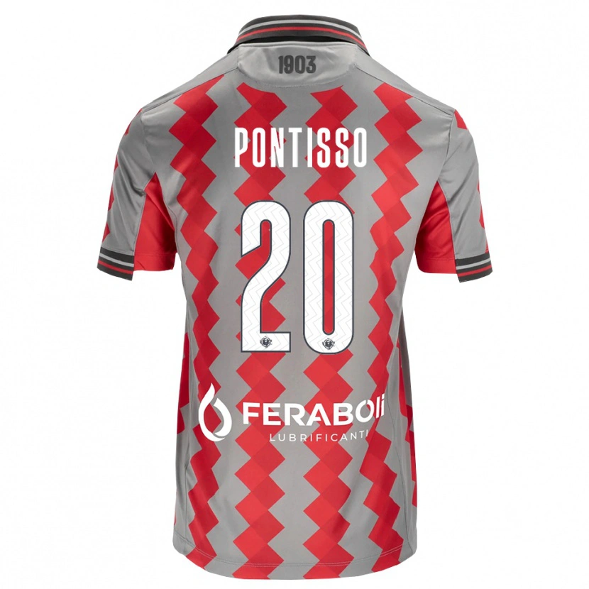 Danxen Herren Simone Pontisso #20 Grau Rot Weiß Heimtrikot Trikot 2026/27 T-Shirt Österreich