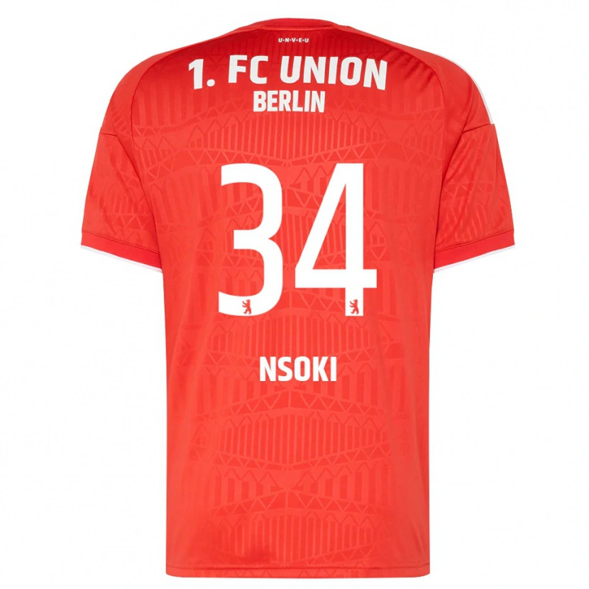 Danxen Herren Stanley Nsoki #34 Rot Weiß Heimtrikot Trikot 2026/27 T-Shirt Österreich