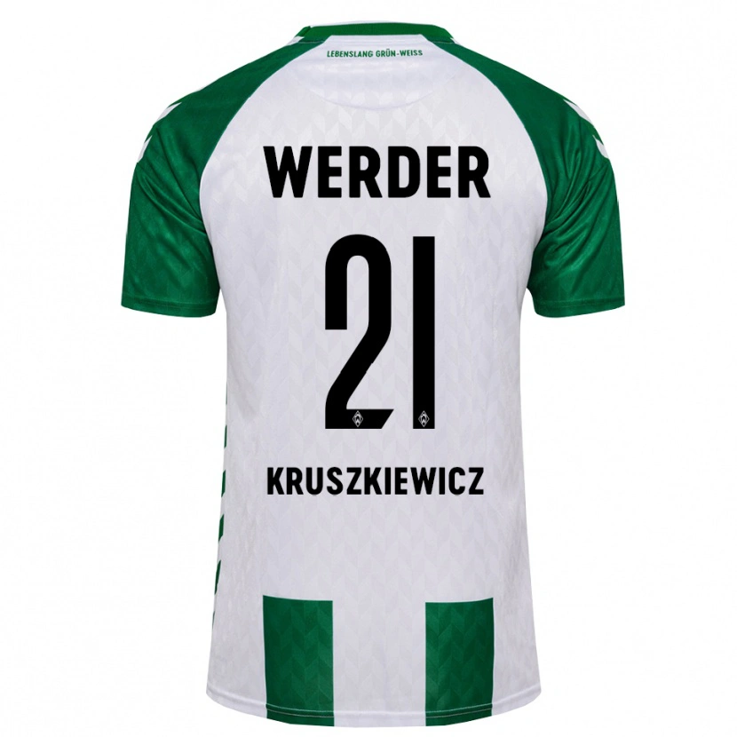 Danxen Herren Jakub Kruszkiewicz #21 Grün Weiß Heimtrikot Trikot 2026/27 T-Shirt Österreich