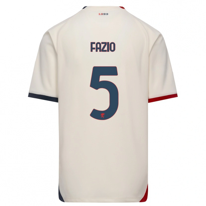 Danxen Herren Lorenzo Fazio #5 Creme Rot Auswärtstrikot Trikot 2026/27 T-Shirt Österreich