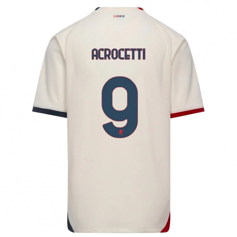 Danxen Herren Edoardo Acrocetti #9 Creme Rot Auswärtstrikot Trikot 2026/27 T-Shirt Österreich