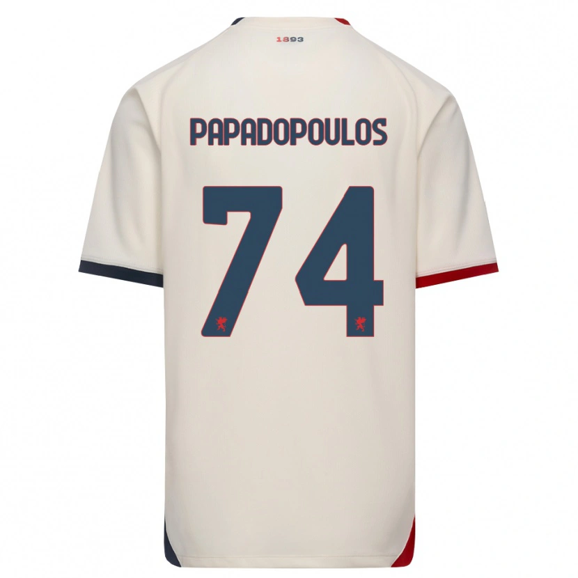 Danxen Herren Christos Papadopoulos #74 Creme Rot Auswärtstrikot Trikot 2026/27 T-Shirt Österreich