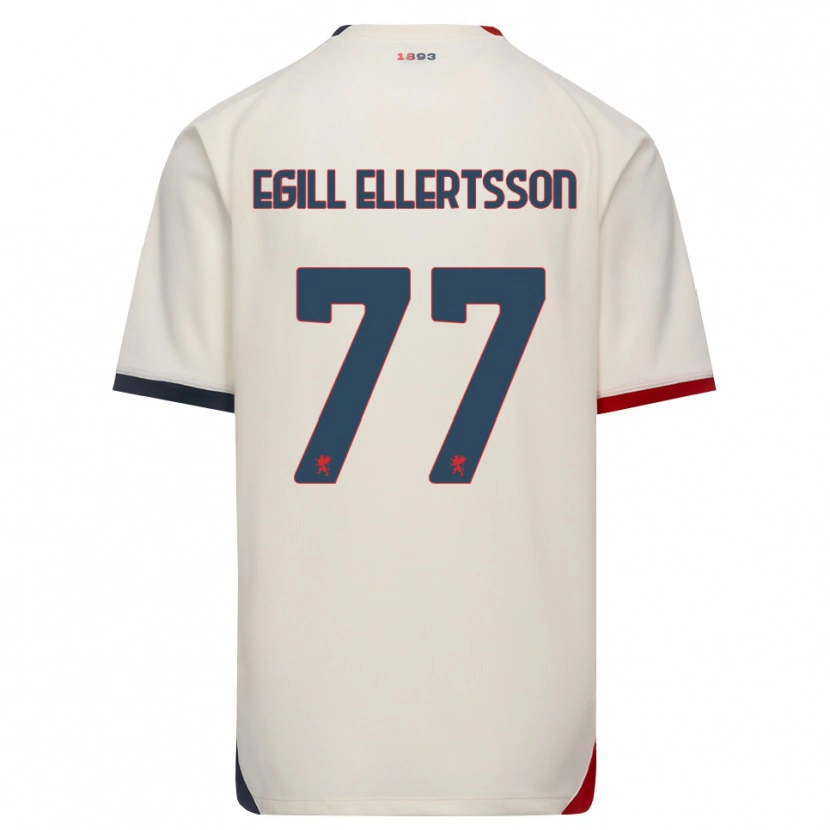 Danxen Herren Mikael Egill Ellertsson #77 Creme Rot Auswärtstrikot Trikot 2026/27 T-Shirt Österreich