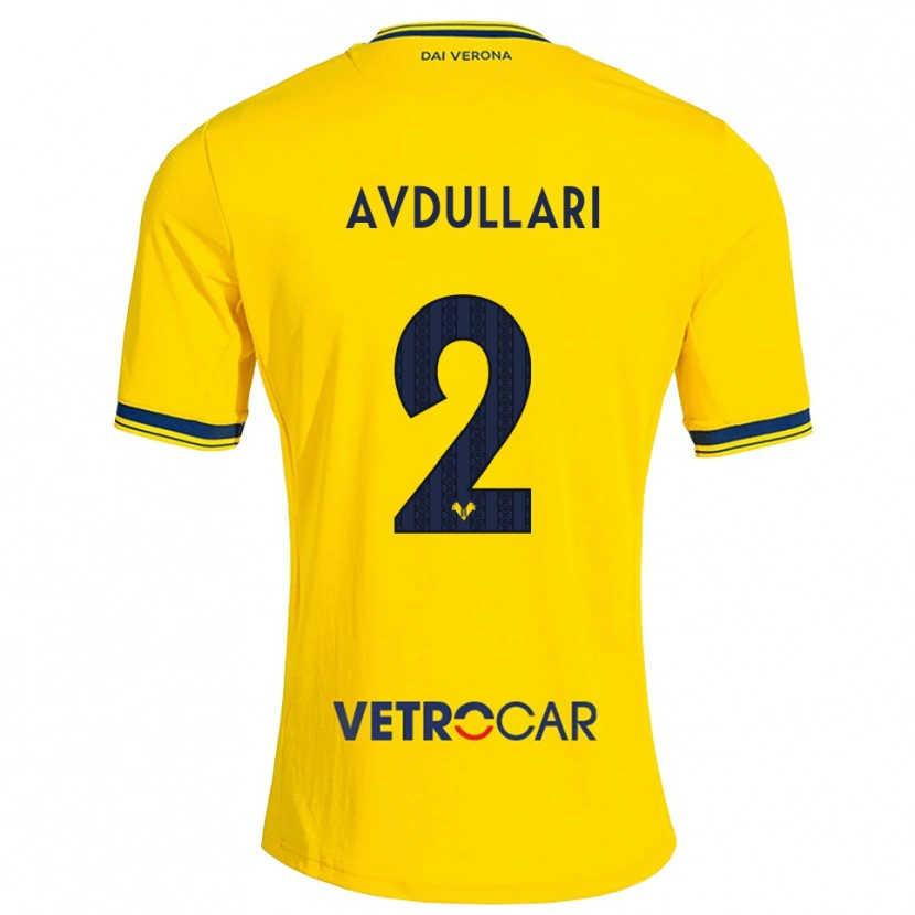 Danxen Herren Davide Avdullari #2 Gelb Rot Auswärtstrikot Trikot 2026/27 T-Shirt Österreich