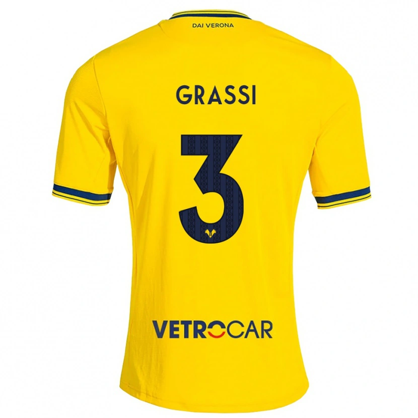 Danxen Herren Pierfrancesco Grassi #3 Gelb Rot Auswärtstrikot Trikot 2026/27 T-Shirt Österreich