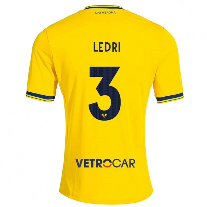 Danxen Herren Michela Ledri #3 Gelb Rot Auswärtstrikot Trikot 2026/27 T-Shirt Österreich