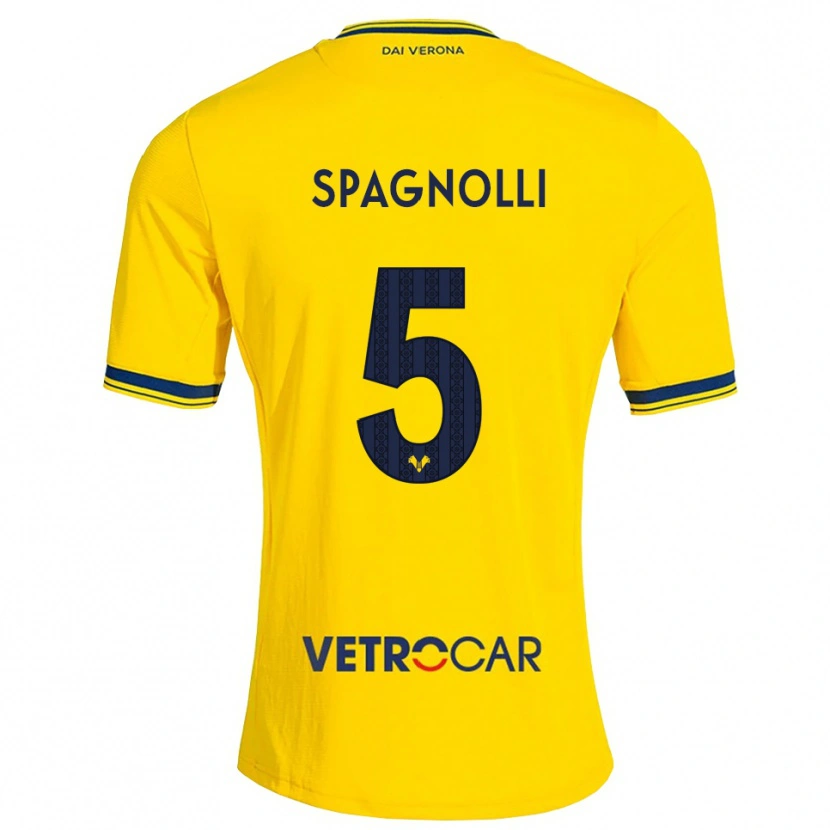 Danxen Herren Matteo Spagnolli #5 Gelb Rot Auswärtstrikot Trikot 2026/27 T-Shirt Österreich