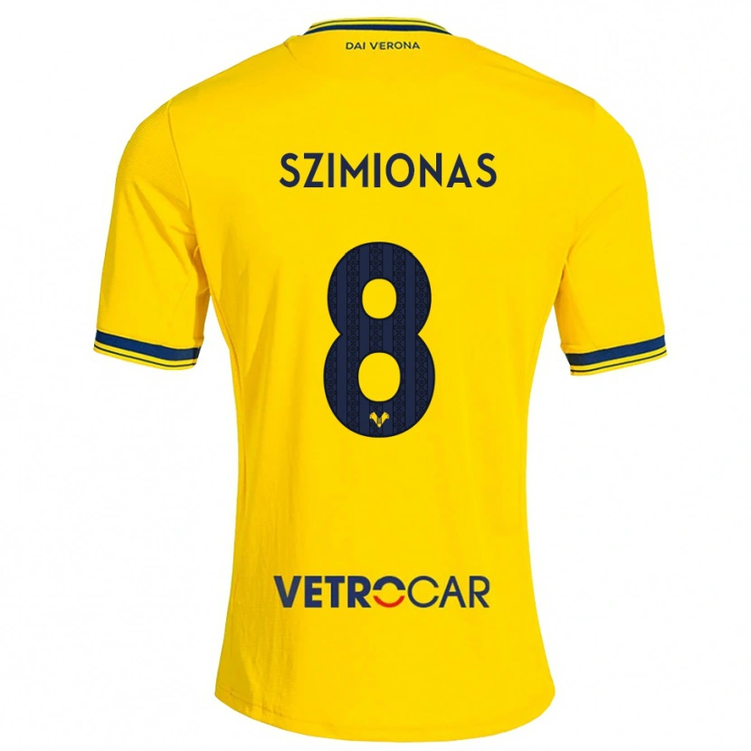 Danxen Herren Luca Szimionaș #8 Gelb Rot Auswärtstrikot Trikot 2026/27 T-Shirt Österreich