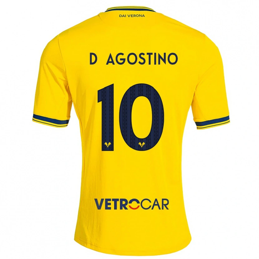 Danxen Herren Samuele D'agostino #10 Gelb Rot Auswärtstrikot Trikot 2026/27 T-Shirt Österreich