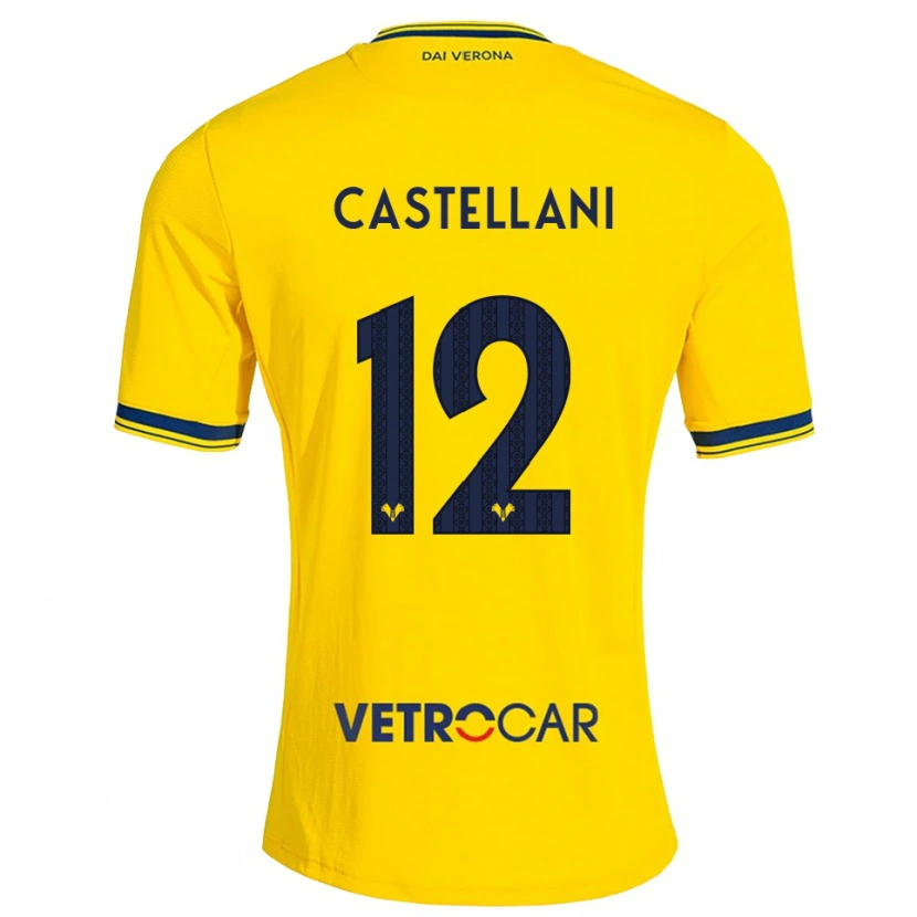 Danxen Herren Zeno Castellani #12 Gelb Rot Auswärtstrikot Trikot 2026/27 T-Shirt Österreich