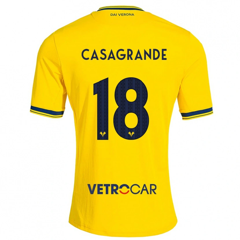 Danxen Herren Davide Casagrande #18 Gelb Rot Auswärtstrikot Trikot 2026/27 T-Shirt Österreich