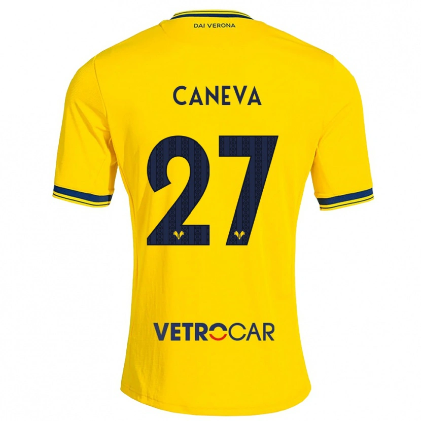 Danxen Herren Elia Caneva #27 Gelb Rot Auswärtstrikot Trikot 2026/27 T-Shirt Österreich