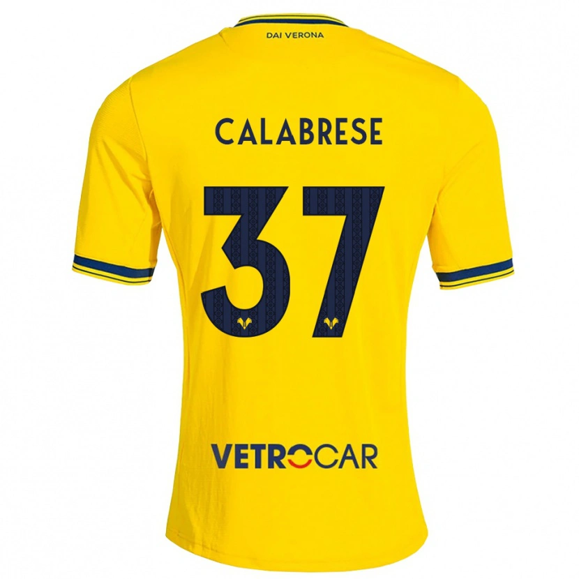 Danxen Herren Nicolò Calabrese #37 Gelb Rot Auswärtstrikot Trikot 2026/27 T-Shirt Österreich