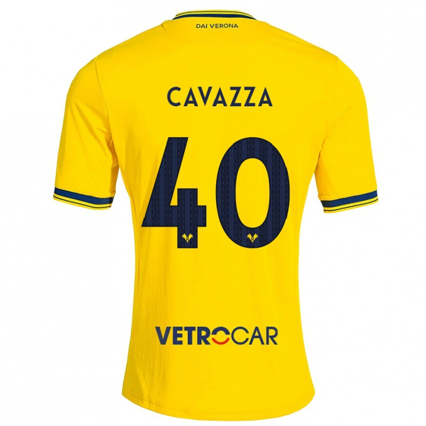 Danxen Herren Filippo Cavazza #40 Gelb Rot Auswärtstrikot Trikot 2026/27 T-Shirt Österreich