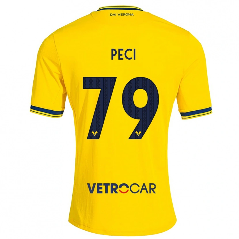 Danxen Herren Jurgen Peci #79 Gelb Rot Auswärtstrikot Trikot 2026/27 T-Shirt Österreich