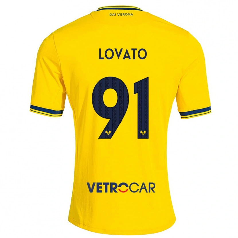 Danxen Herren Enrico Lovato #91 Gelb Rot Auswärtstrikot Trikot 2026/27 T-Shirt Österreich
