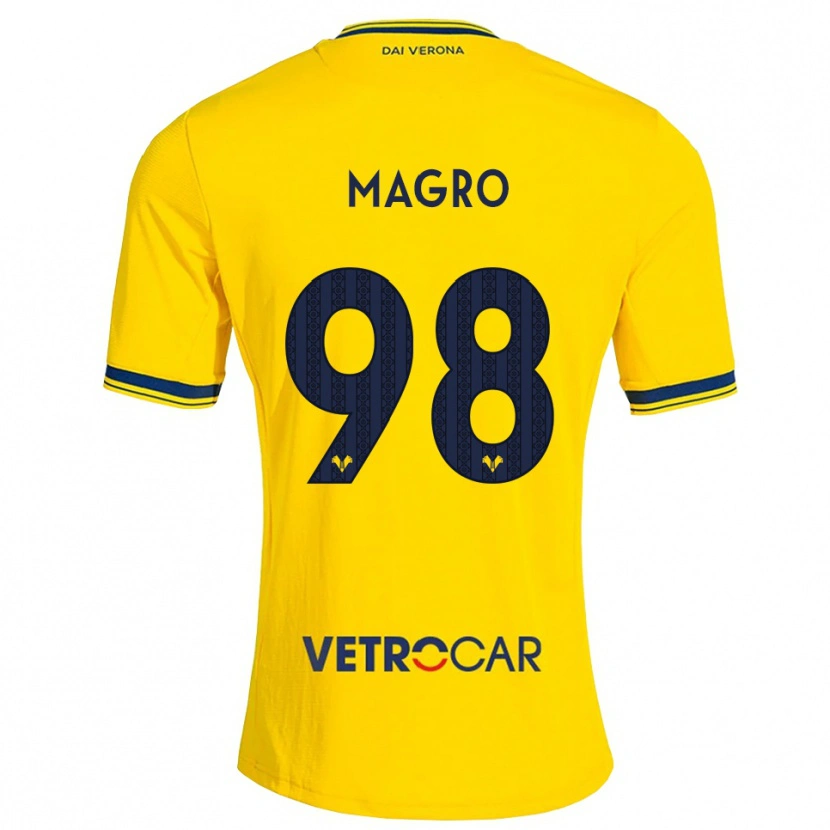 Danxen Herren Federico Magro #98 Gelb Rot Auswärtstrikot Trikot 2026/27 T-Shirt Österreich