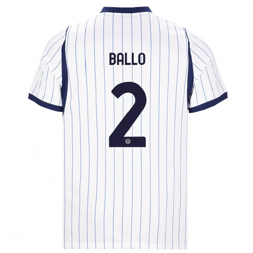 Danxen Herren Lamine Ballo #2 Weiß Dunkelblau Auswärtstrikot Trikot 2026/27 T-Shirt Österreich