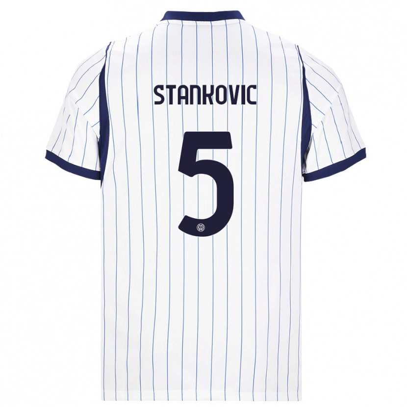 Danxen Herren Aleksandar Stanković #5 Weiß Dunkelblau Auswärtstrikot Trikot 2026/27 T-Shirt Österreich
