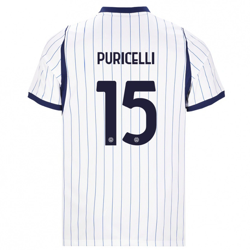Danxen Herren Lorenzo Puricelli #15 Weiß Dunkelblau Auswärtstrikot Trikot 2026/27 T-Shirt Österreich