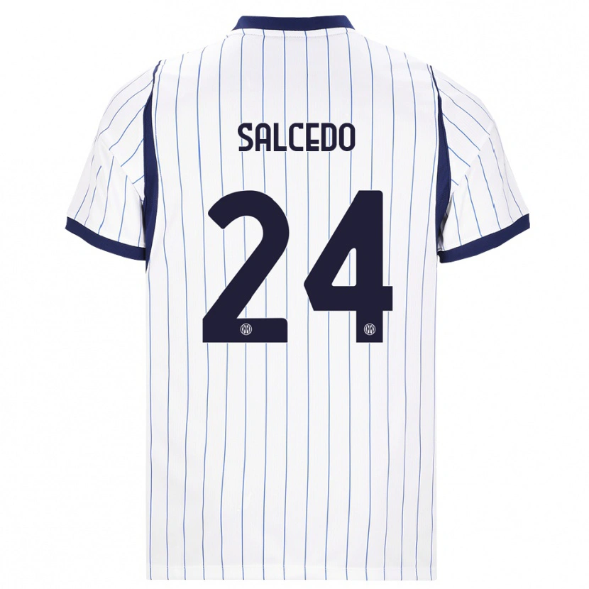 Danxen Herren Eddie Salcedo #24 Weiß Dunkelblau Auswärtstrikot Trikot 2026/27 T-Shirt Österreich